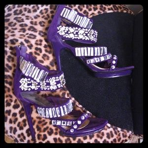 Purple diamond stilettos
